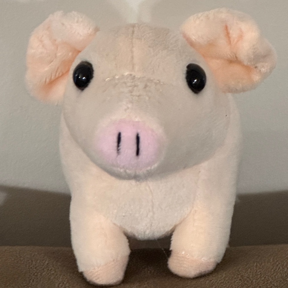 Pig Lovey Stuffed Animal Small Travel Kids Plush Toy Stuffy Lovie Plushie